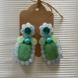 Colorful Beaded Statement Earrings